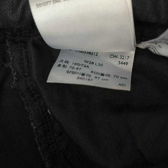 Levi's 711 Skinny Jeans Black 28 Distressed Ripped Knee - Picture 6 of 11